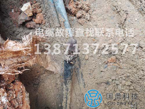 电缆金属死接地故障现场